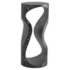 Hourglass Alpi Verde Marble Pedestal by Studio TOOJ