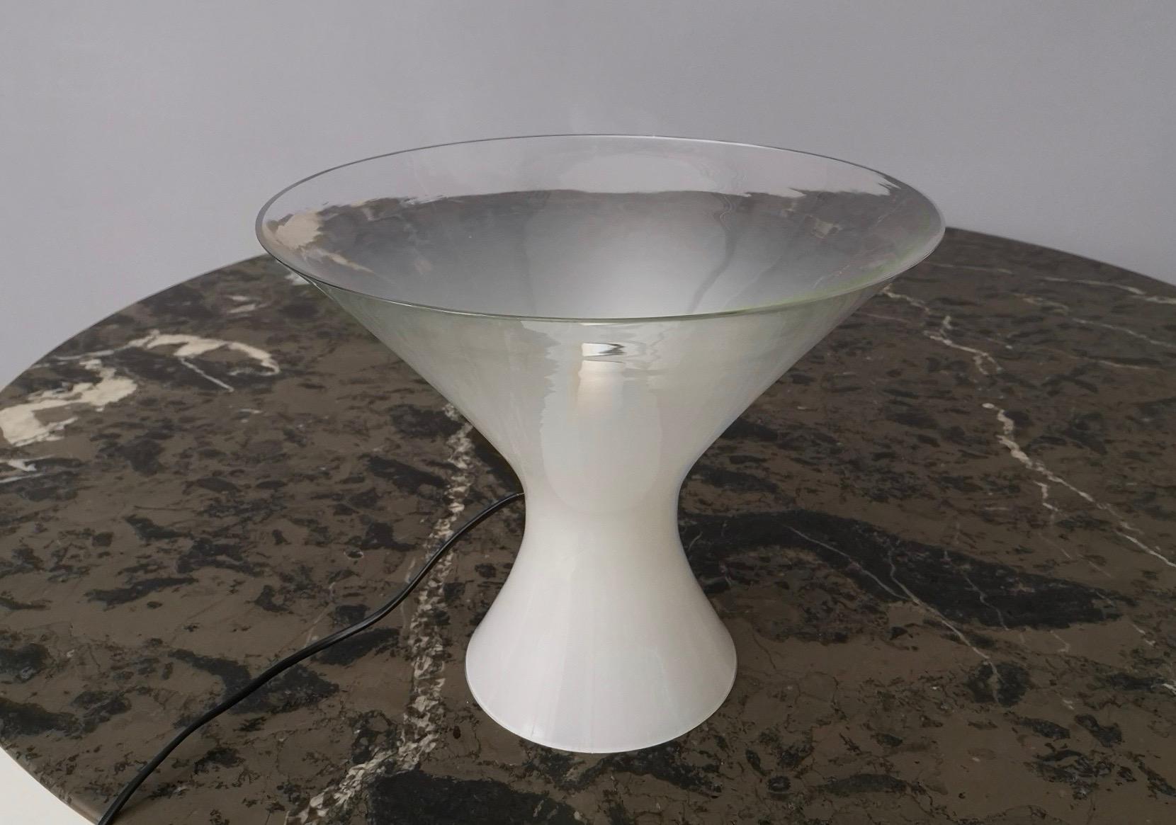 Hourglass Blown Glass Table Lamp, Italy, 1970s-1980s 1