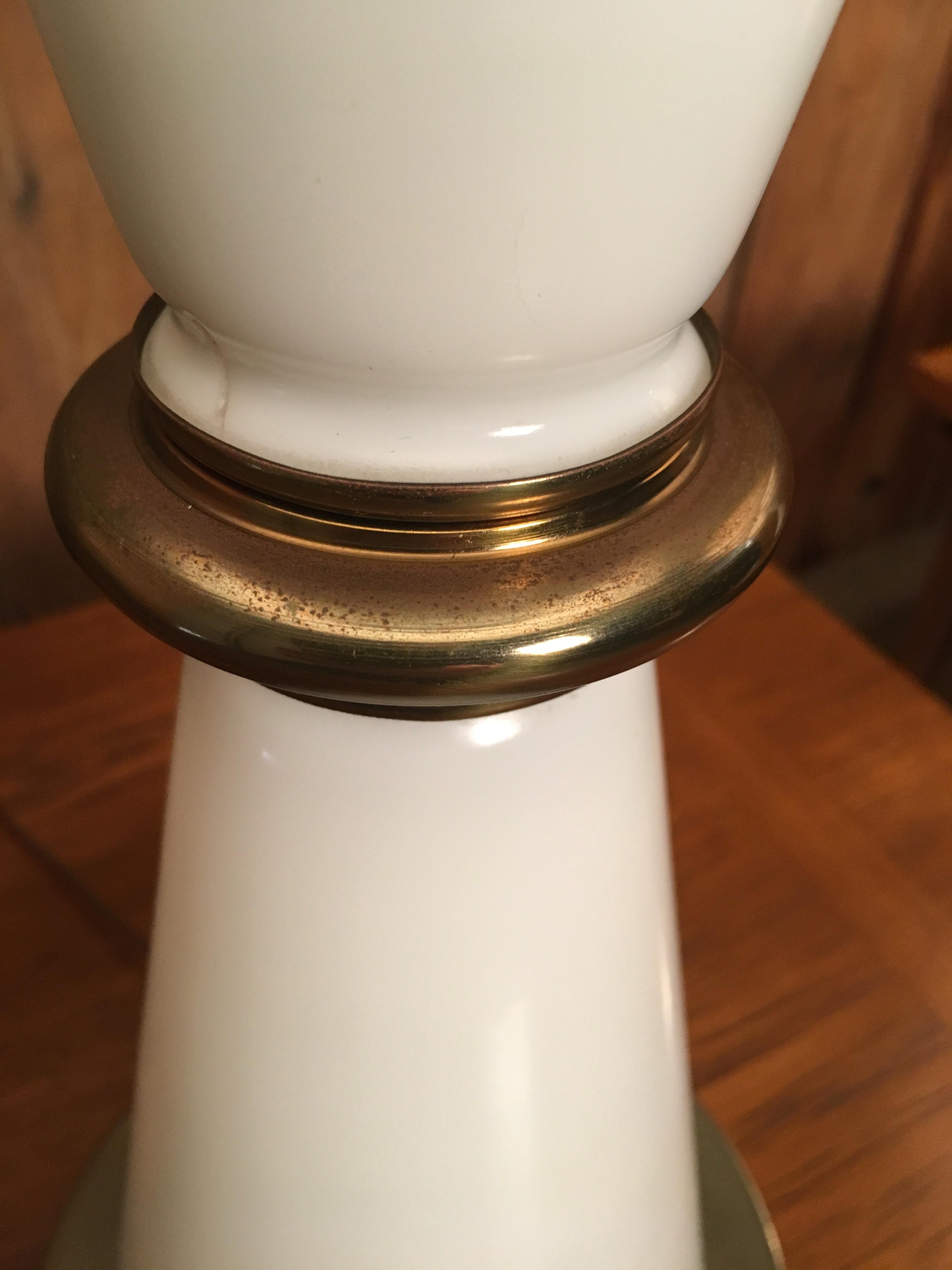 Brass Hourglass Shaped Table Lamps