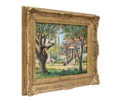 "House In Bloom In Summer" By Pauline Delacroix-Garnier, Oil Painting circa 1900