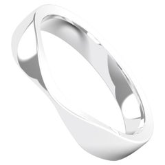 Grâce 18K Gold / Platinum Semi-Bold Ring, Wedding Band by House New York