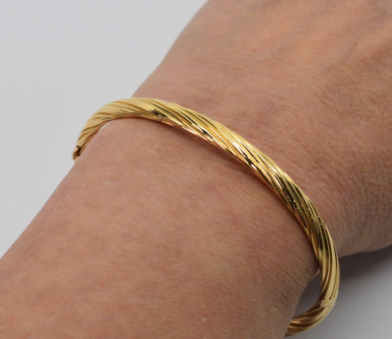 House of Bangles 14 Karat Yellow Gold Bangle Bracelet at 1stDibs