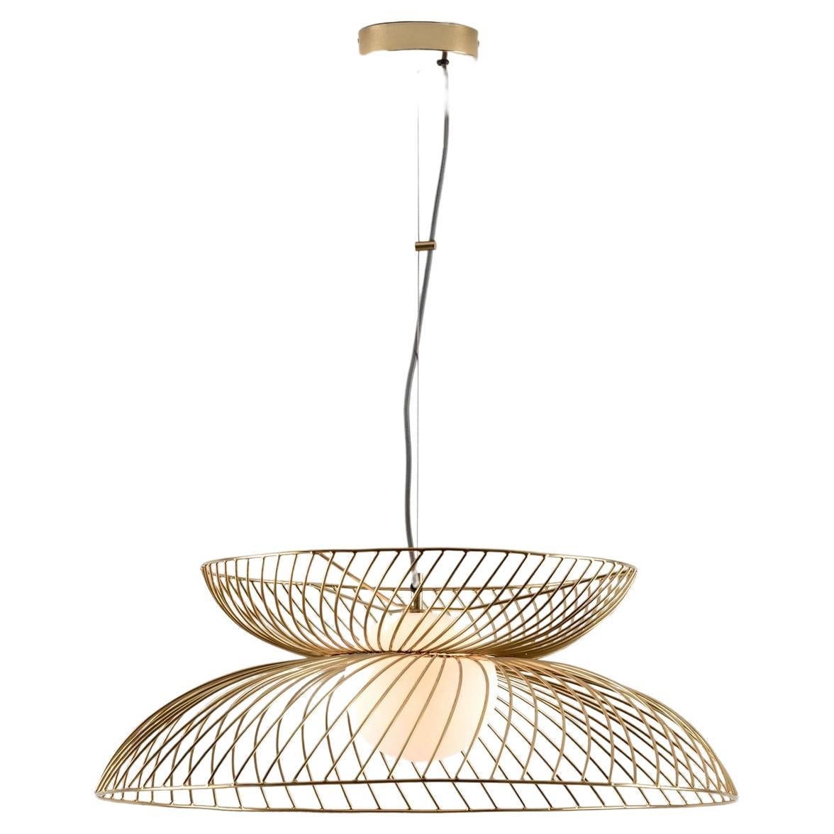 House of Brass Cage Ceiling Light with Metal