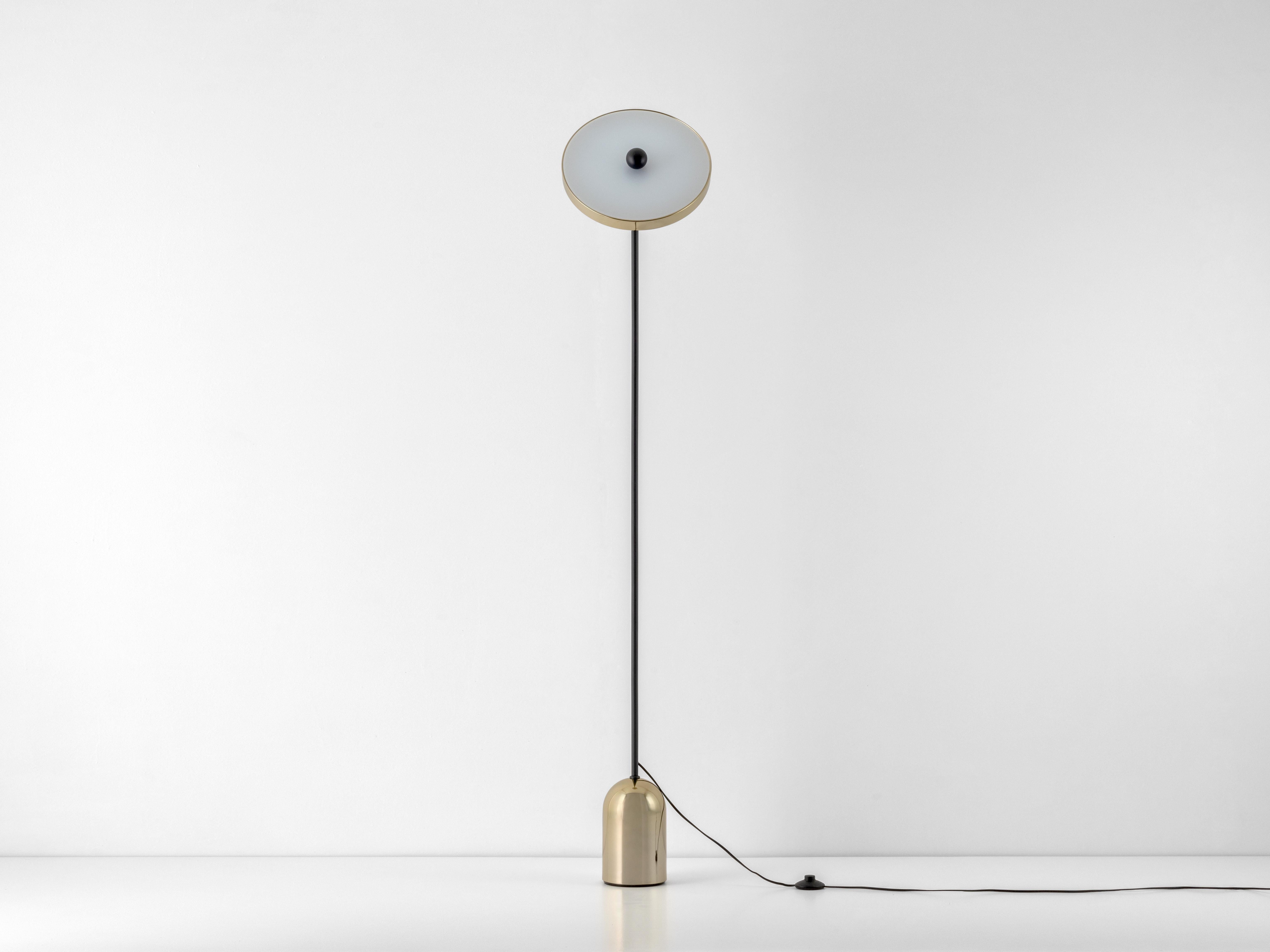 Classic solid brass pairs with a contemporary (and sustainable) and integrated LED lamp. The head can be angled as desired, creating a sculptural and practical piece that will complete any living space. Metalic and luxurious, brass is a