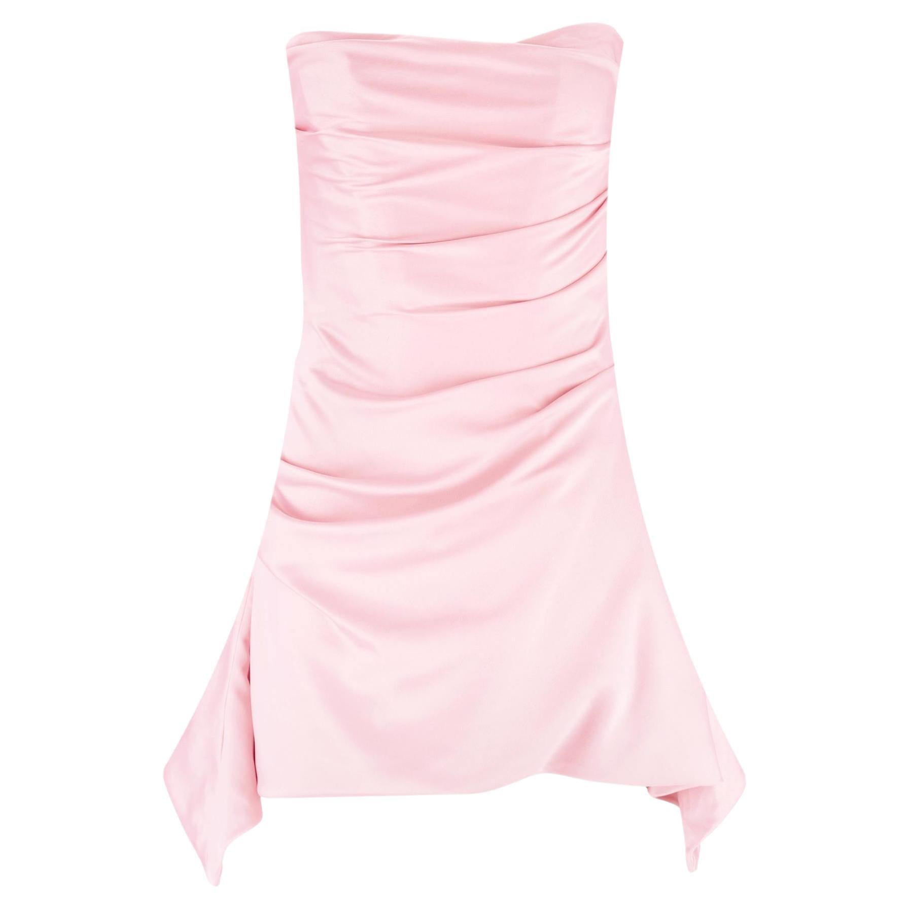 House Of CB - Robe corset drapée en satin sans bretelles
