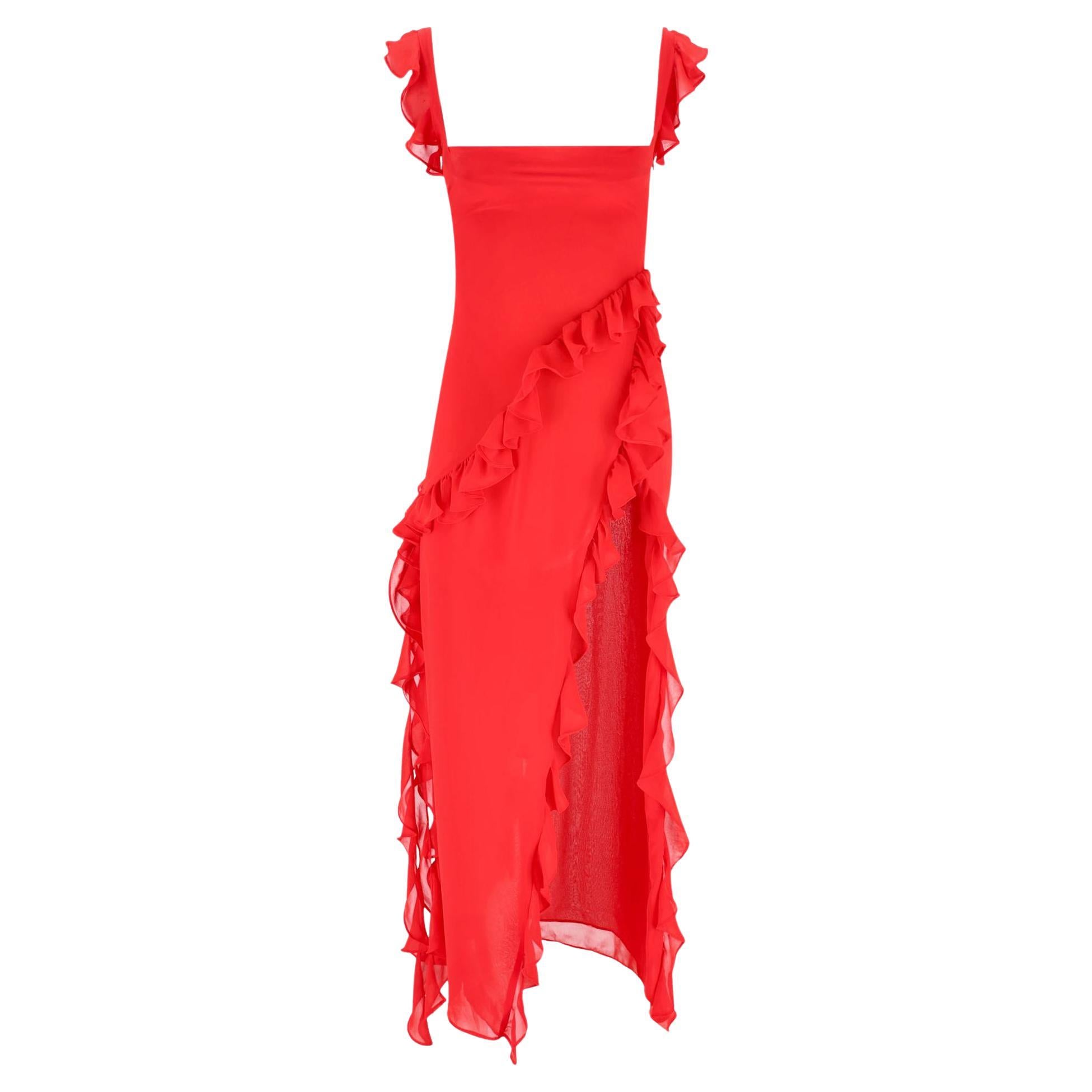 Maxivestido con ribete de volantes House Of CB