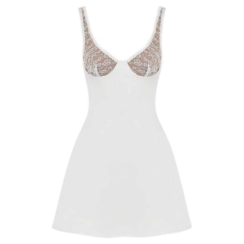 House Of CB Satin Lace Detail Mini Dress For Sale