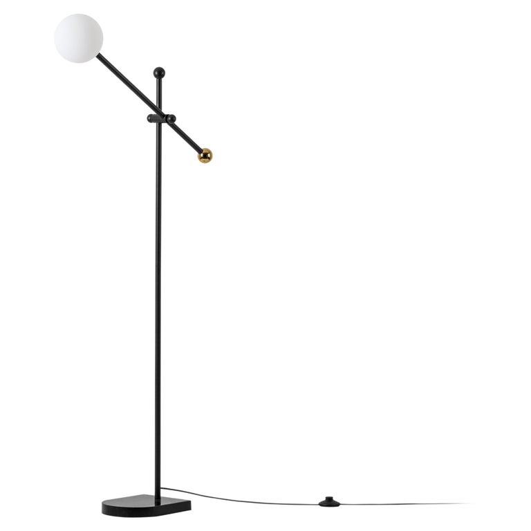 House of Charcoal Grey Angled Task Floor Lamp For Sale at 1stDibs