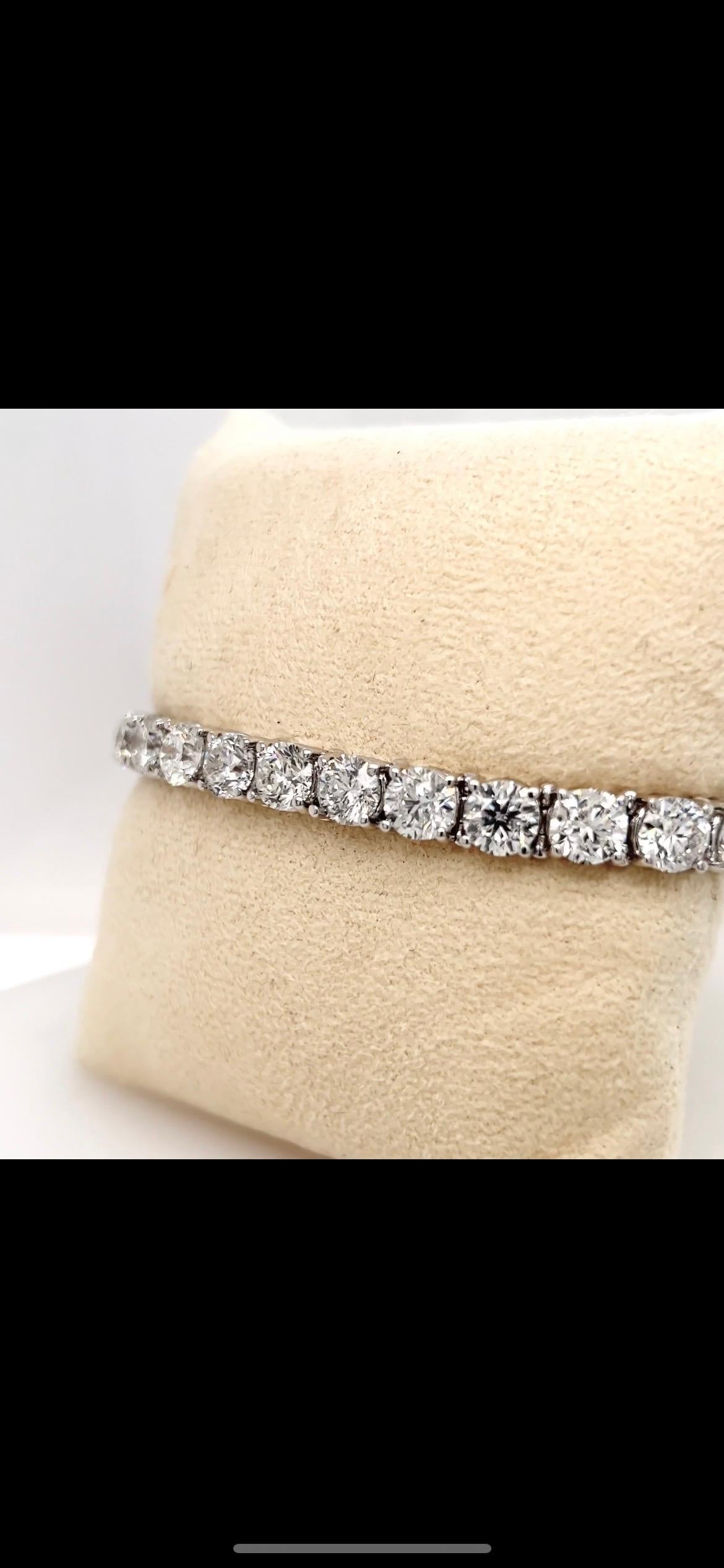 Round Cut Designer Tennis Bracelet For Sale