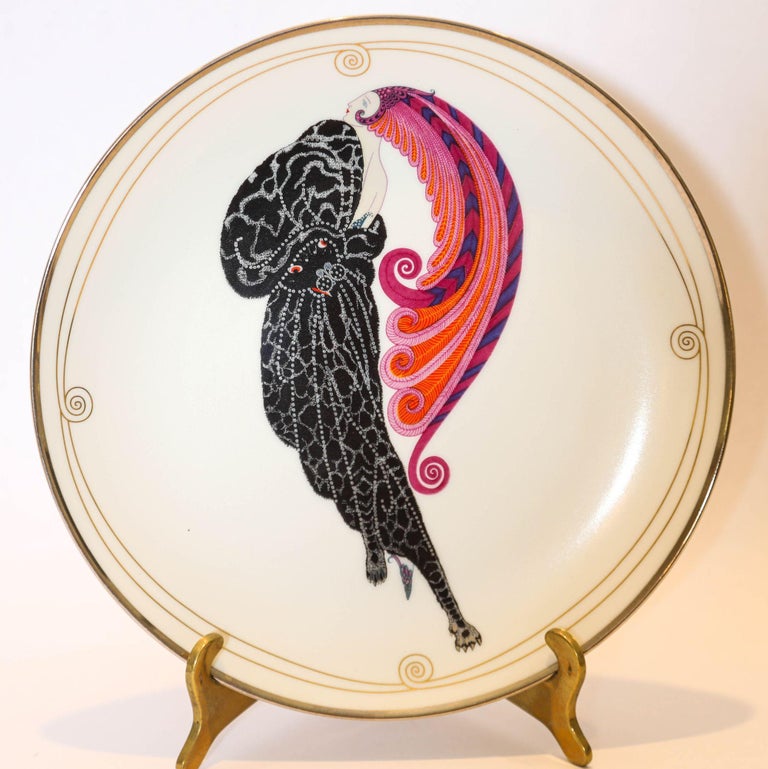 House of Erté (Romain de Tirtoff) Set of 6 Sevenarts Porcelain