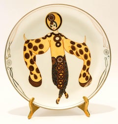 House of Erté (Romain de Tirtoff) Set of 6 Sevenarts Porcelain Collector Plates