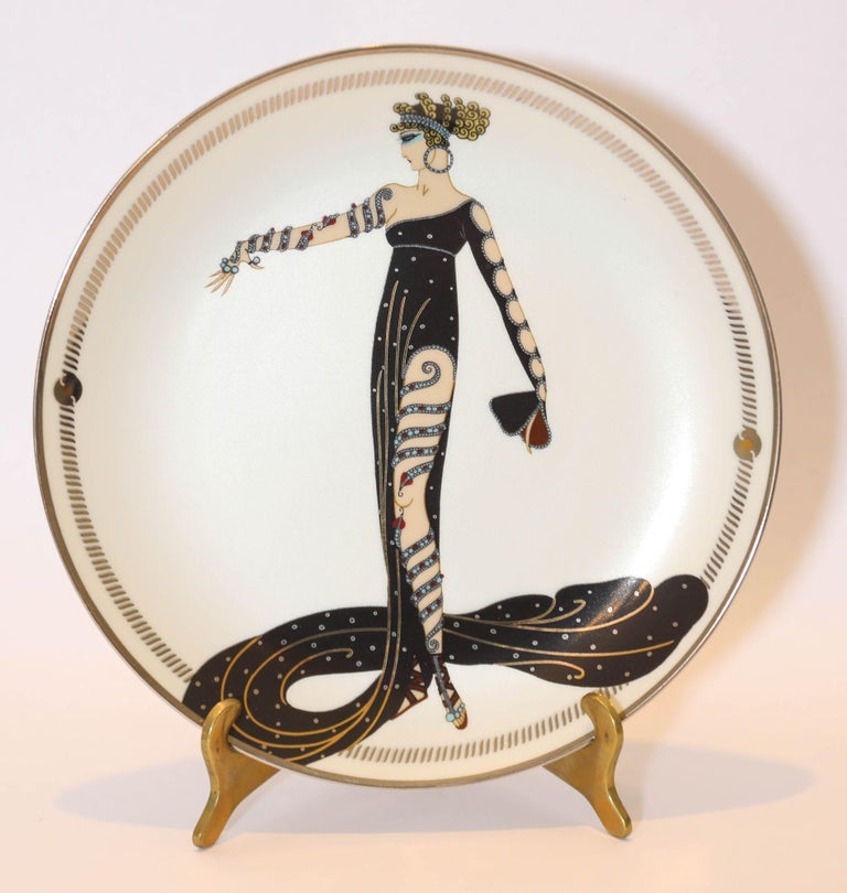 House of Erté (Romain de Tirtoff) Set of 6 Sevenarts Porcelain