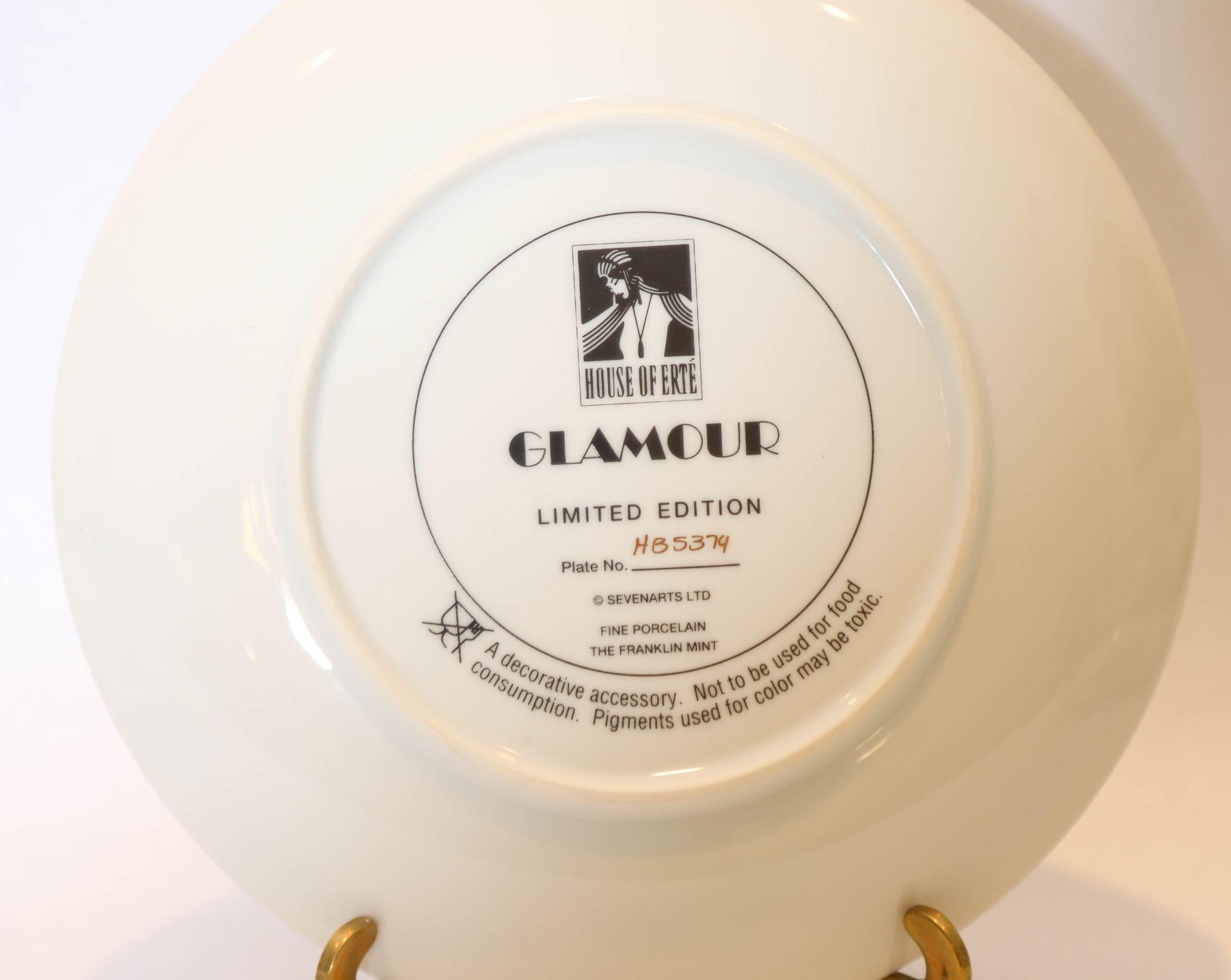 Casa de Erté (Romain de Tirtoff) Juego de 6 Platos Coleccionistas de Porcelana Sevenarts en venta 3