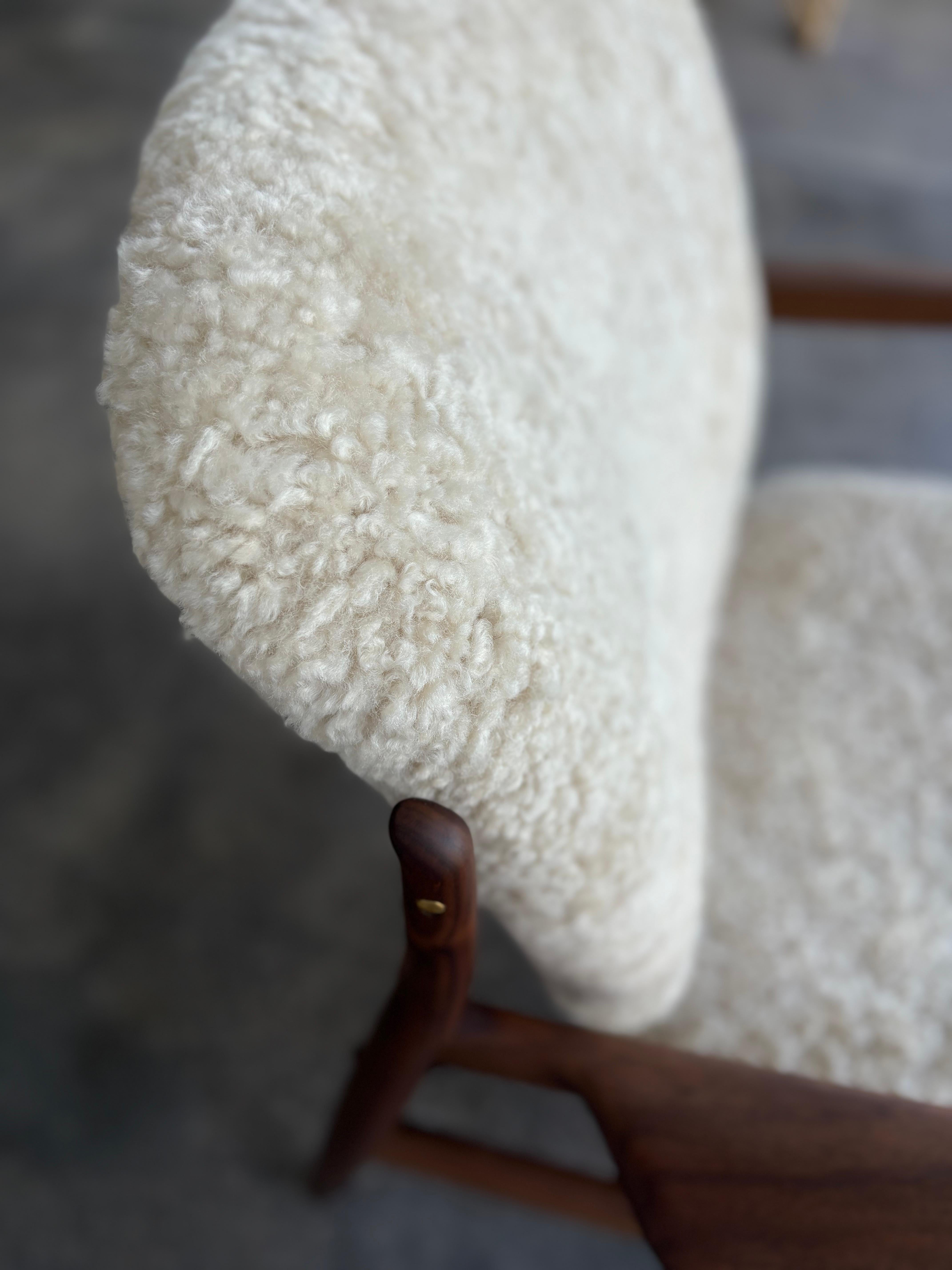 House of Finn Juhl France Chair, Walnut with Shearling 7
