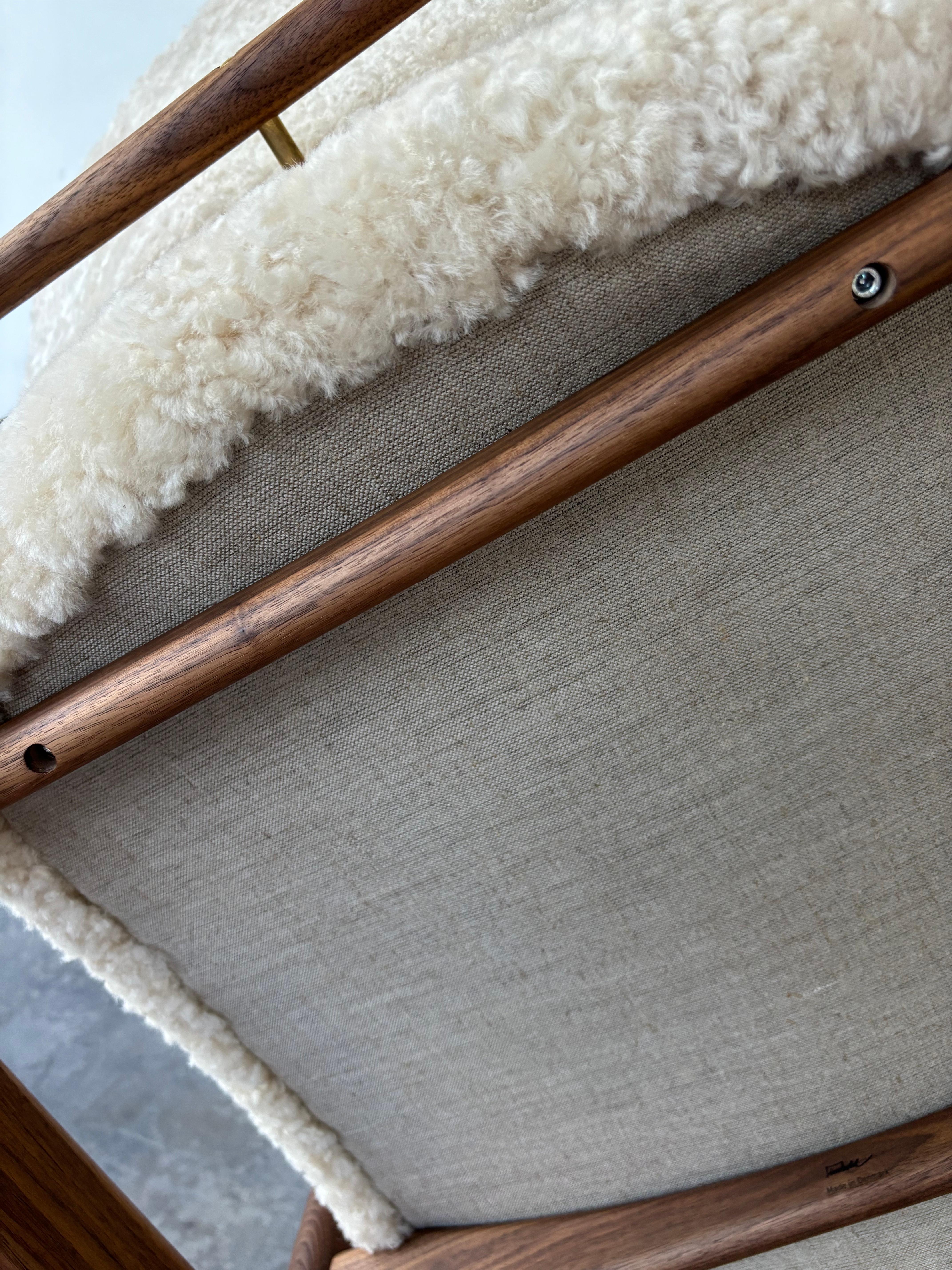 House of Finn Juhl France Chair, Walnut with Shearling 8