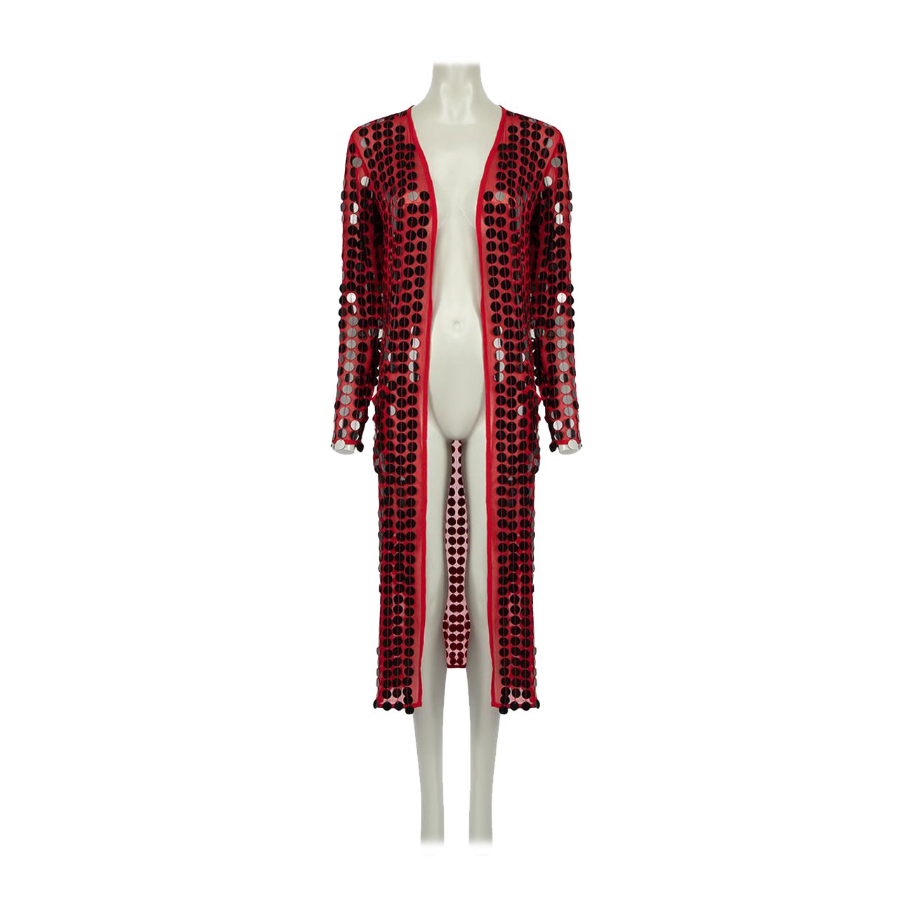 House Of Harlow 1960 House Of Harlow 1960 x Revolve Veste longue à paillettes rouges XS en vente