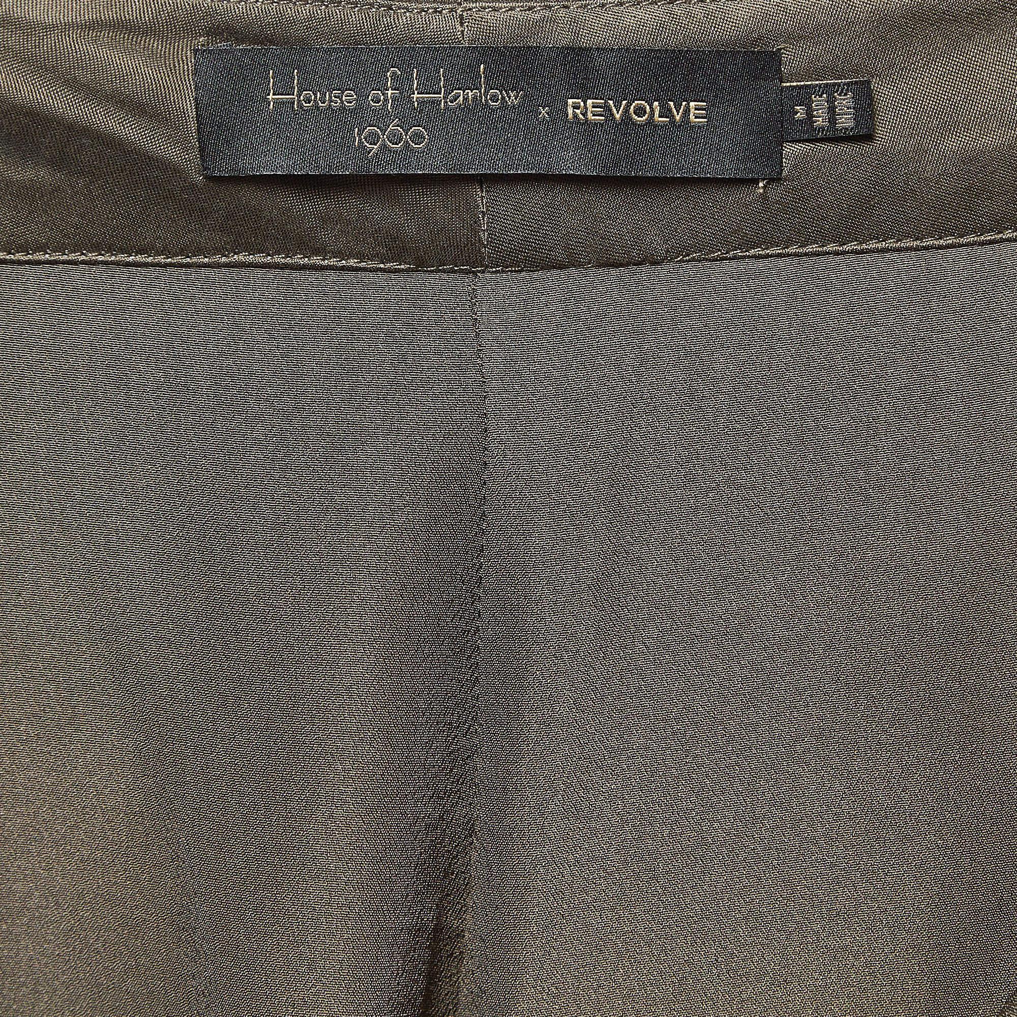 House Of Harlow 1960 X Revolve Pantalon large en satin vert M Neuf - En vente à Dubai, Al Qouz 2