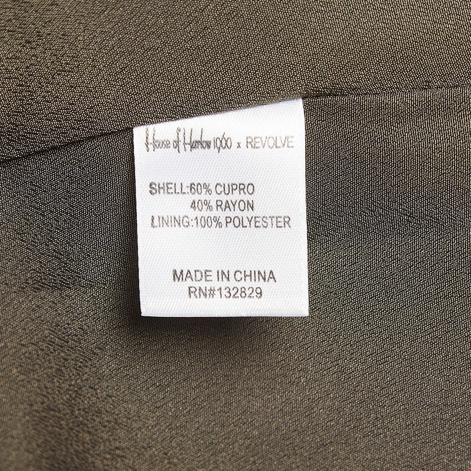 House Of Harlow 1960 X Revolve Pantalon large en satin vert M en vente 1