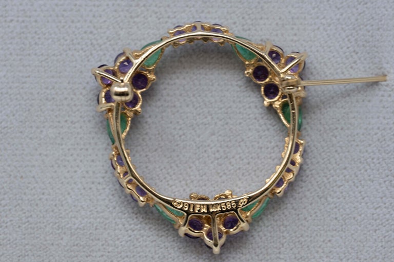 House of Igor Carl Faberge for Franklin Mint 14k Gold Brooch For Sale