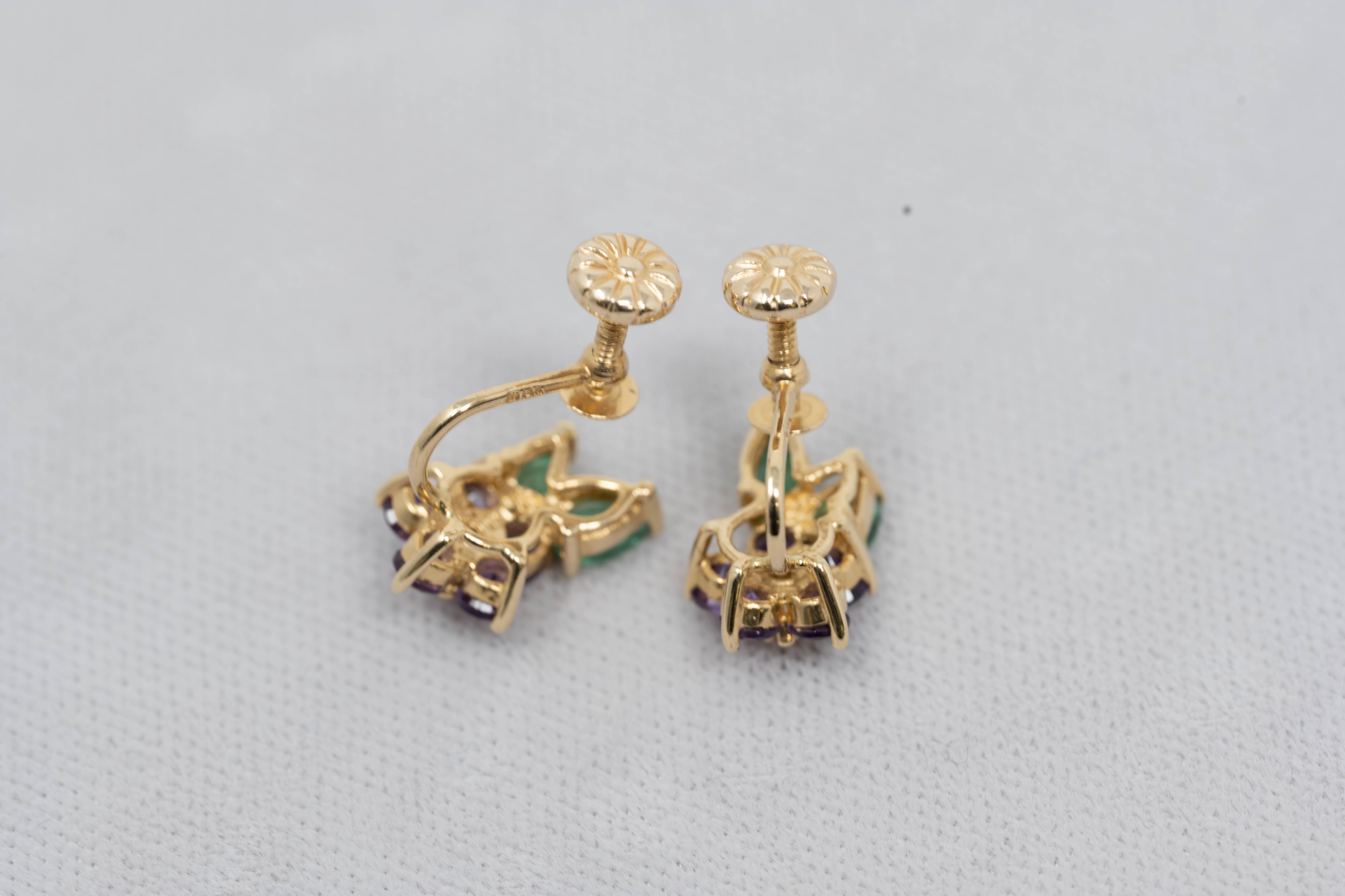 Ensemble de boucles d'oreilles et collier de la Maison Igor Carl Faberge pour Franklin Mint 14k Bon état - En vente à Montreal, QC