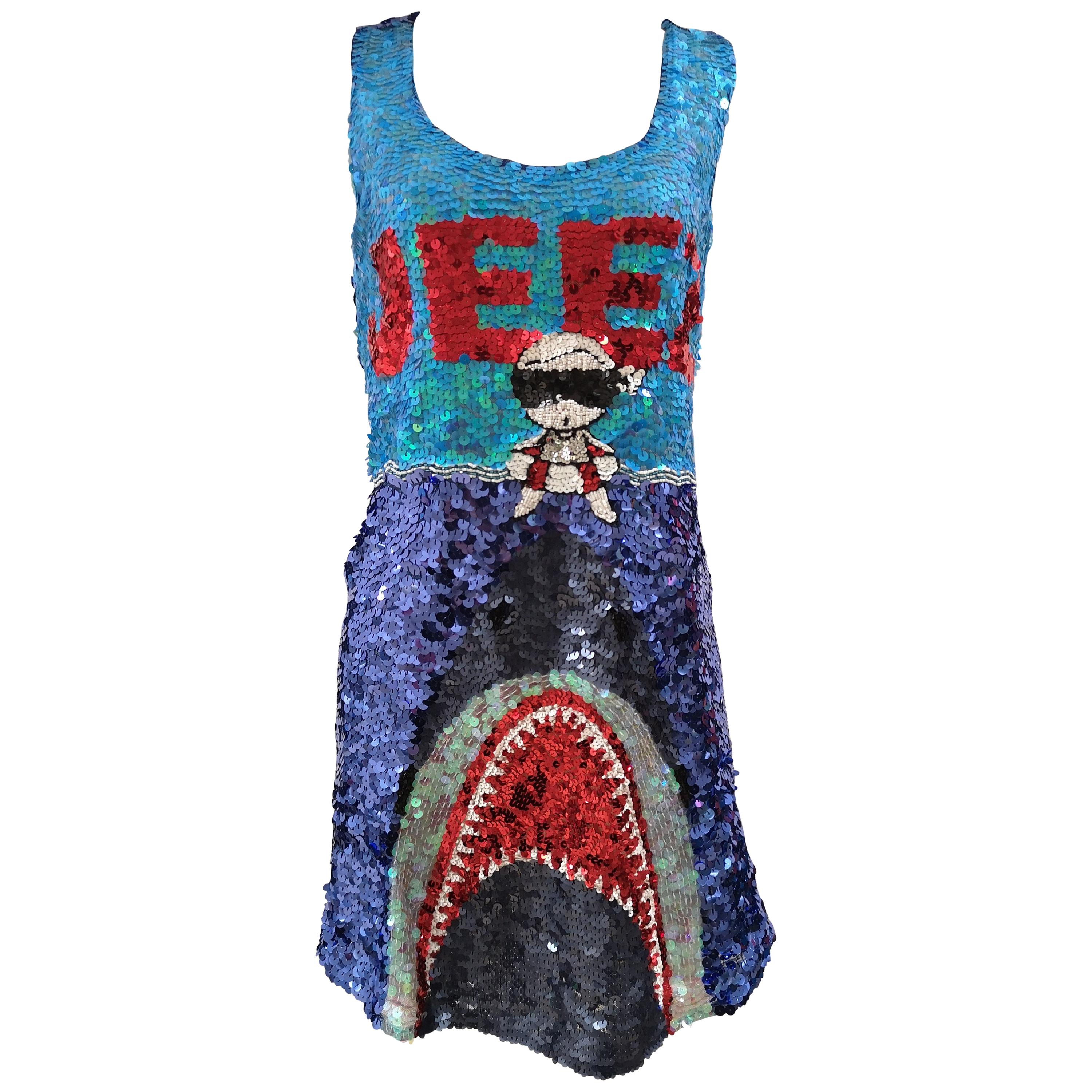 House of Mua Mua Jeez multicolour sequins handbeaded dress