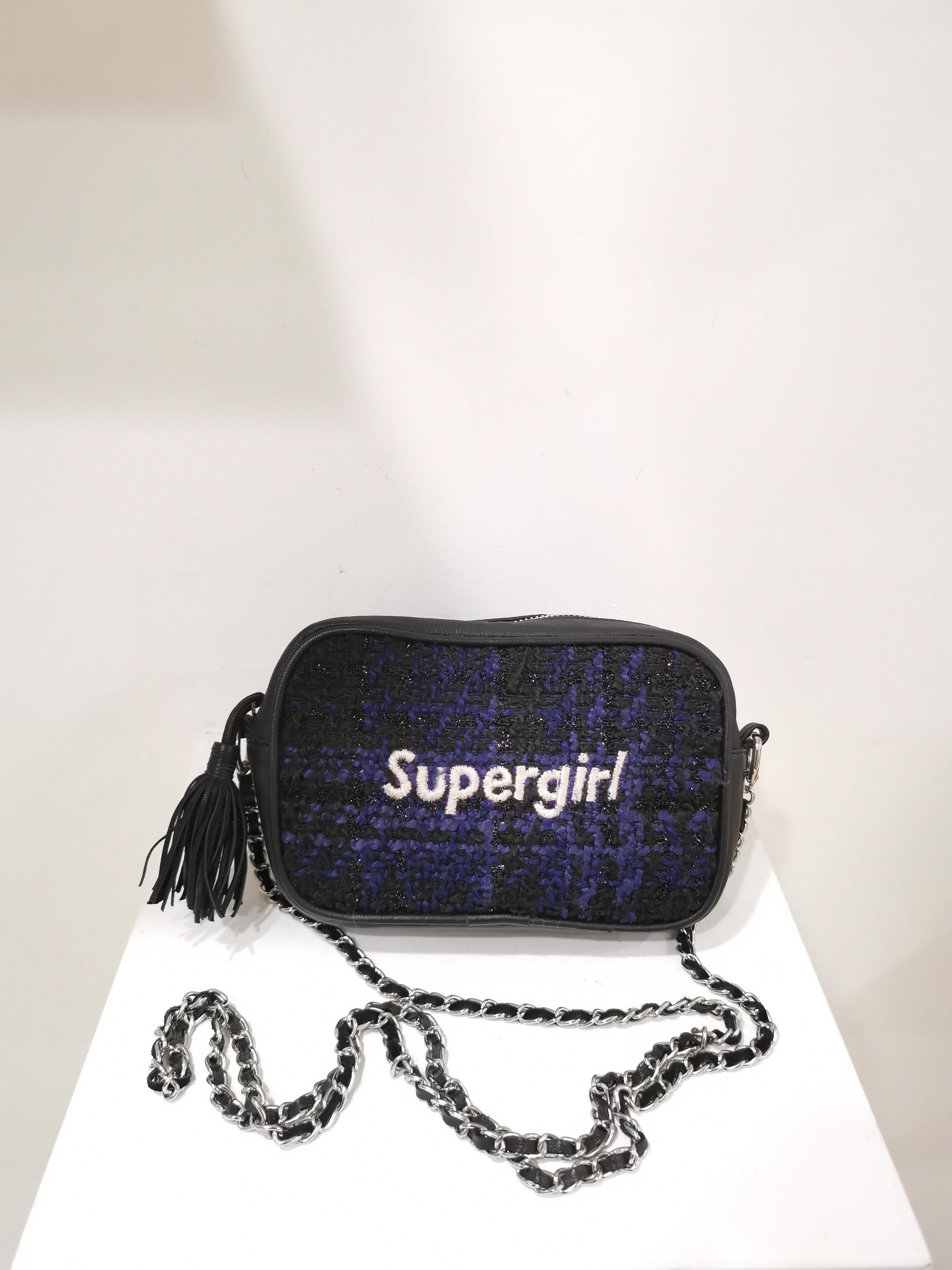 House of Mua Mua tweed supergirl cloud shoulder bag 3