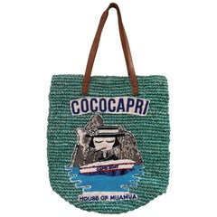 House of Muamua CocoCapri Sequins and Raffia shoulder bag