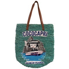 House of Muamua CocoCapri Sequins and Raffia shoulder bag