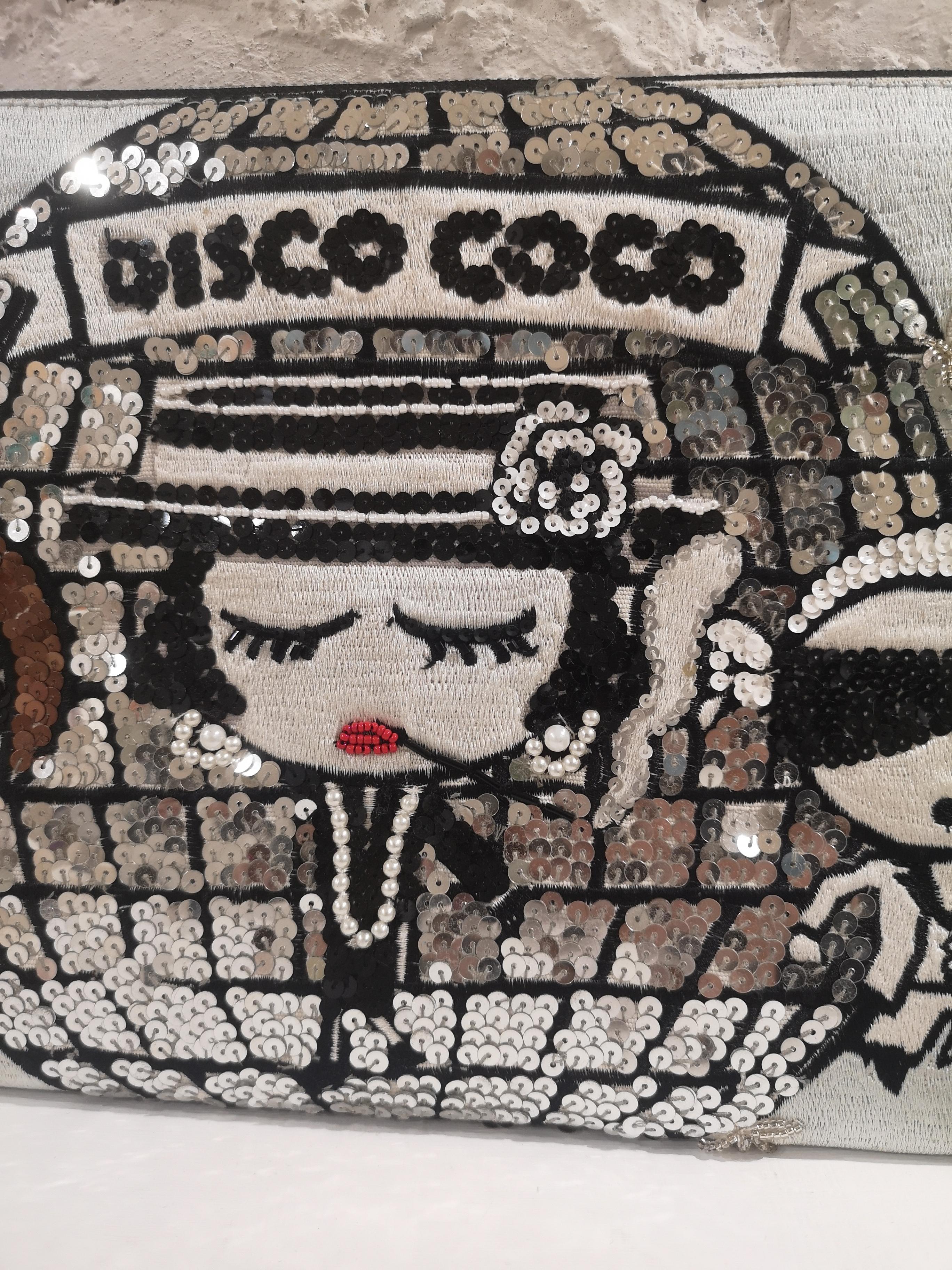 Gray House of Muamua disco Coco zip pochette