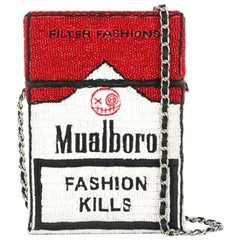 House of Muamua hand beaded mualboro red Cigarette bag