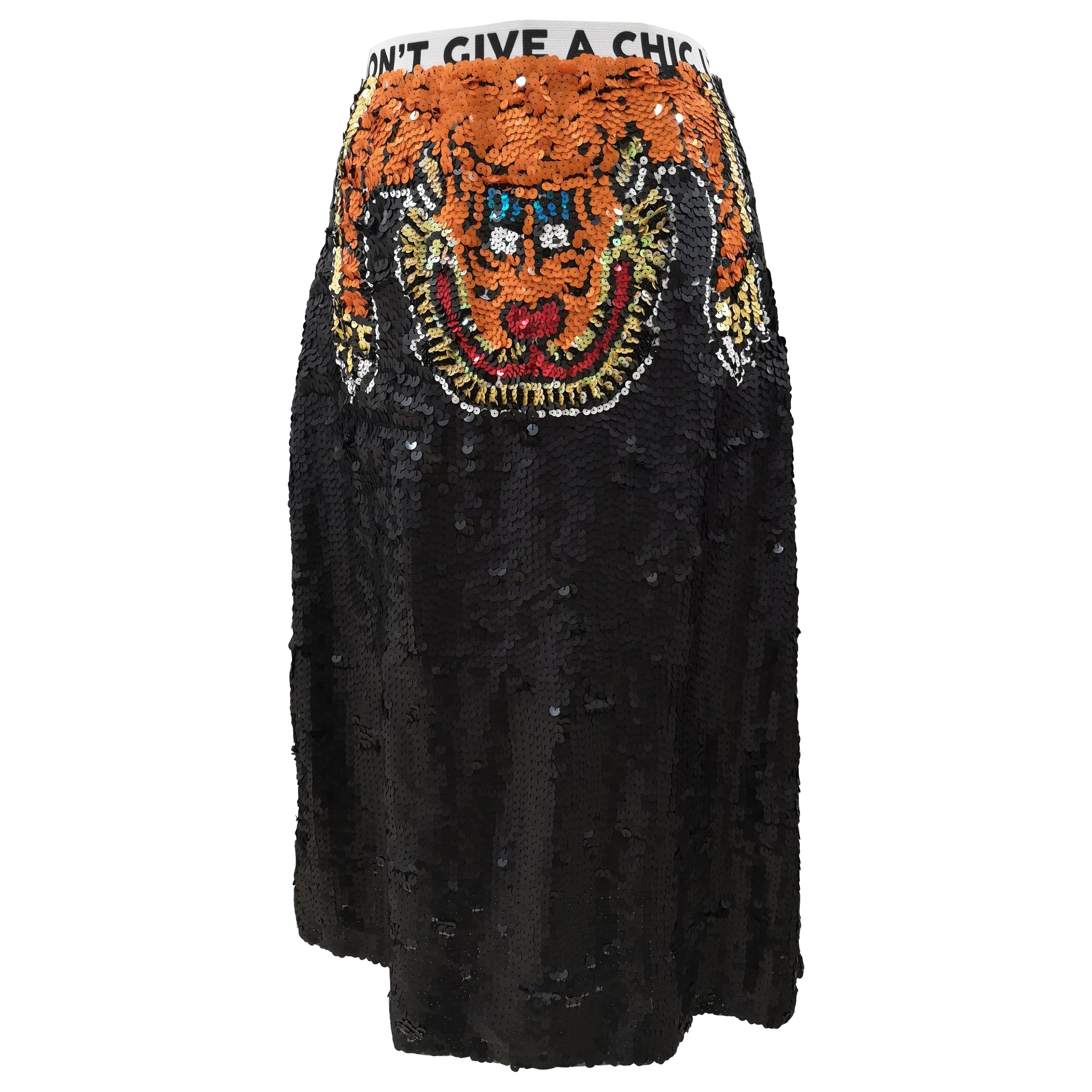 House of Muamua hand-beaded skirt