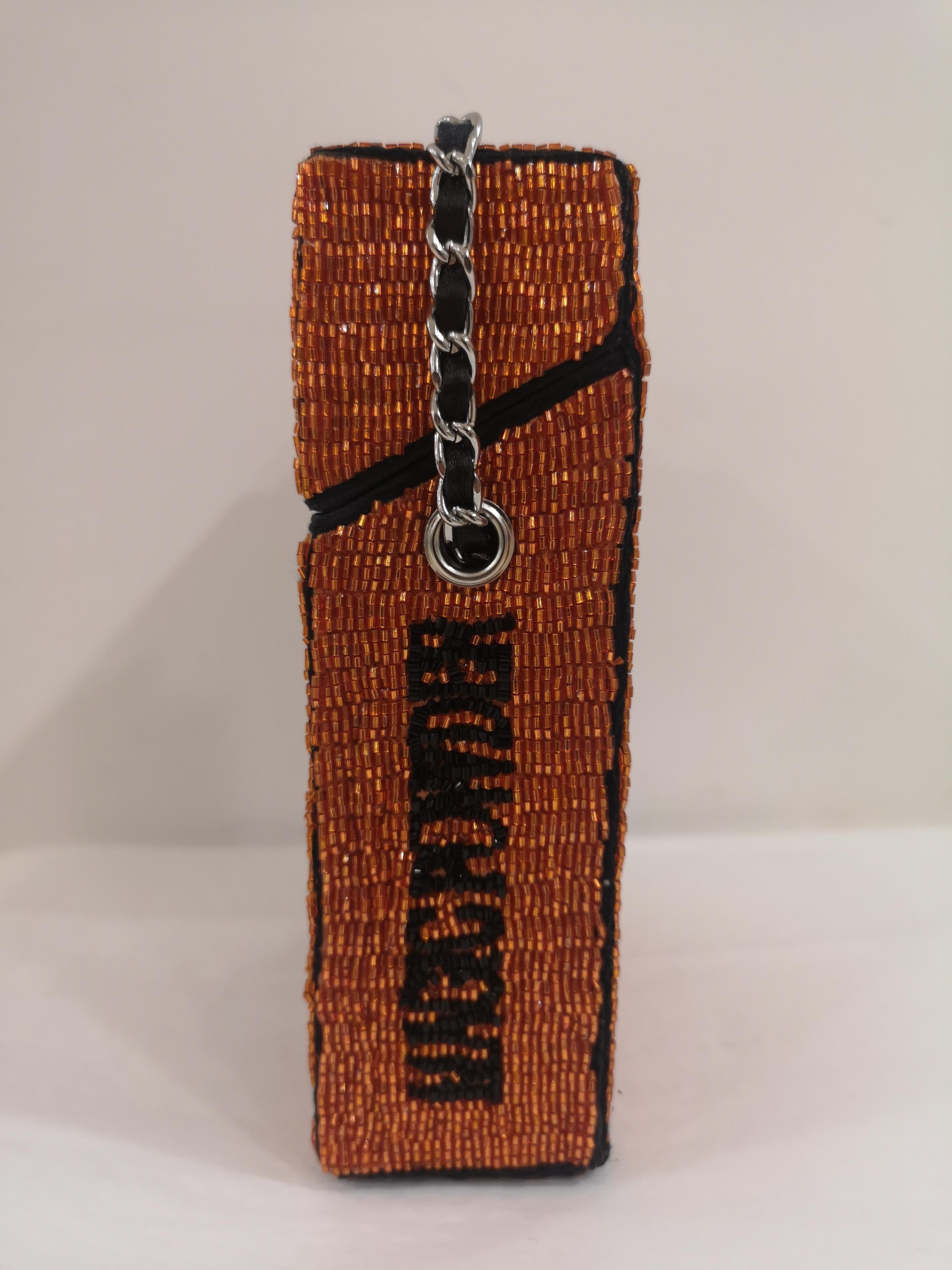 Orange House of Muamua orange beads Clean hermess cigarette bag