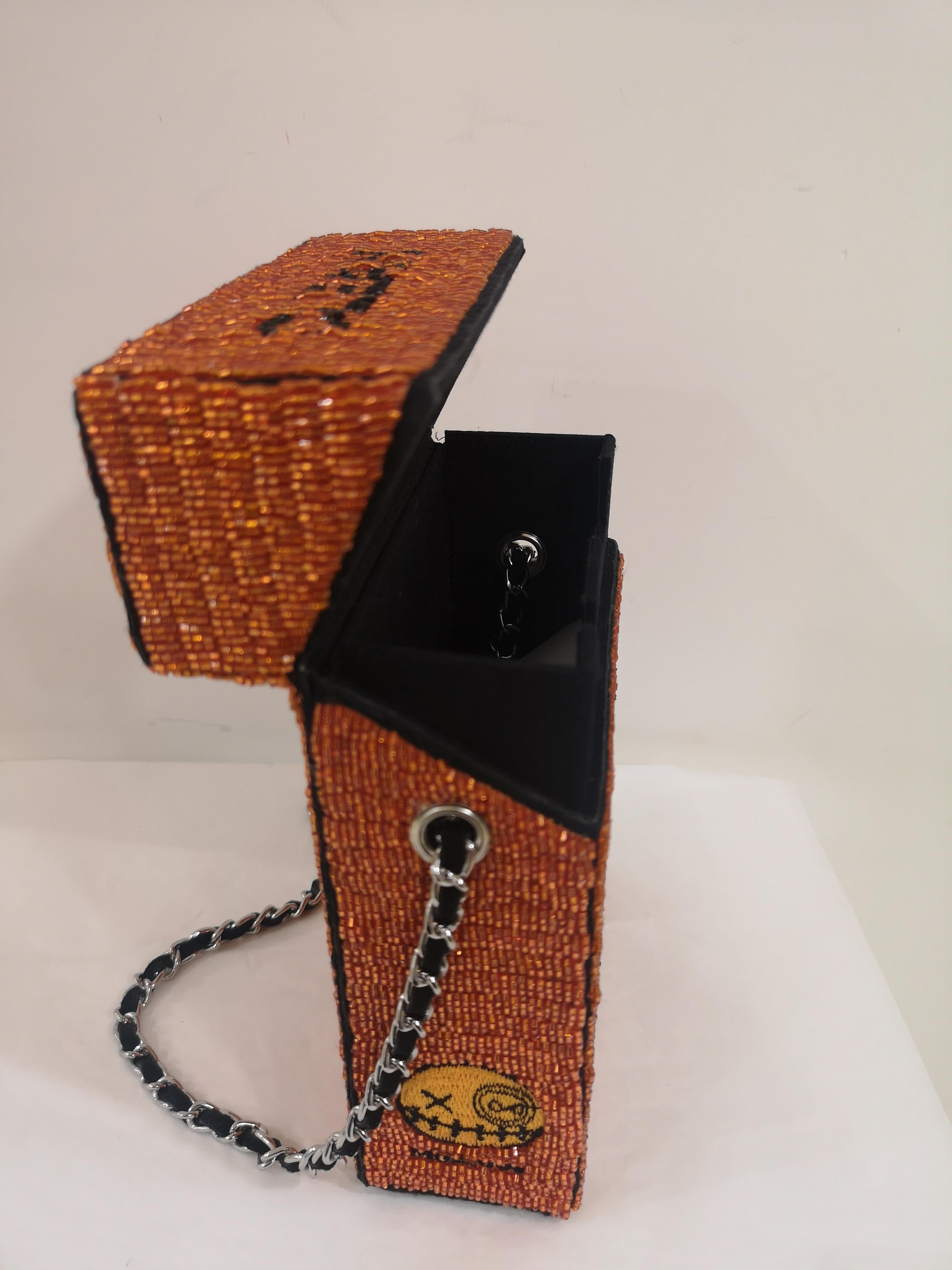 Women's or Men's House of Muamua orange beads Clean hermess cigarette bag