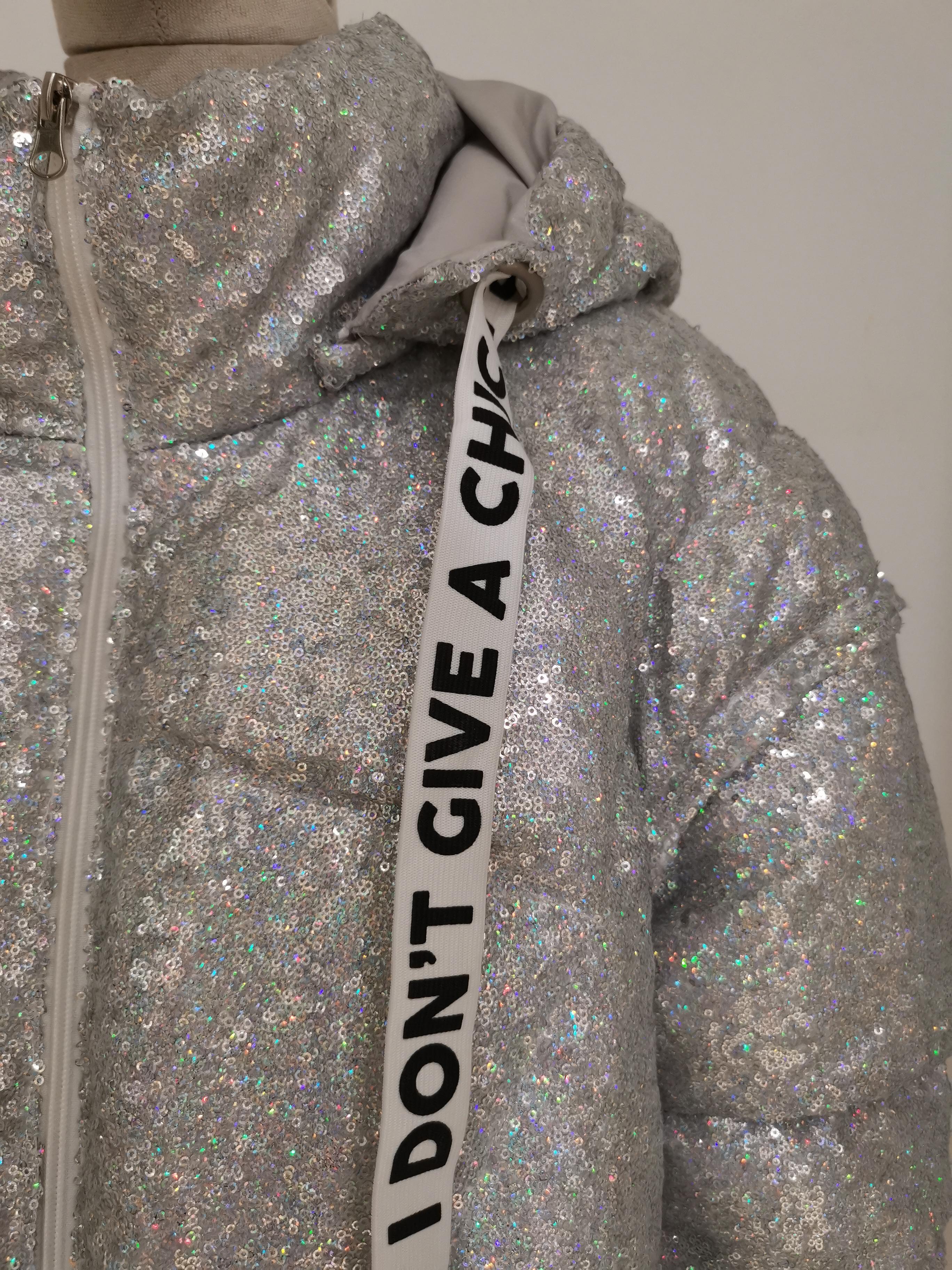 silver sequin bomber jacket