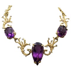 House of Murat Amethyst and Diamond Necklace