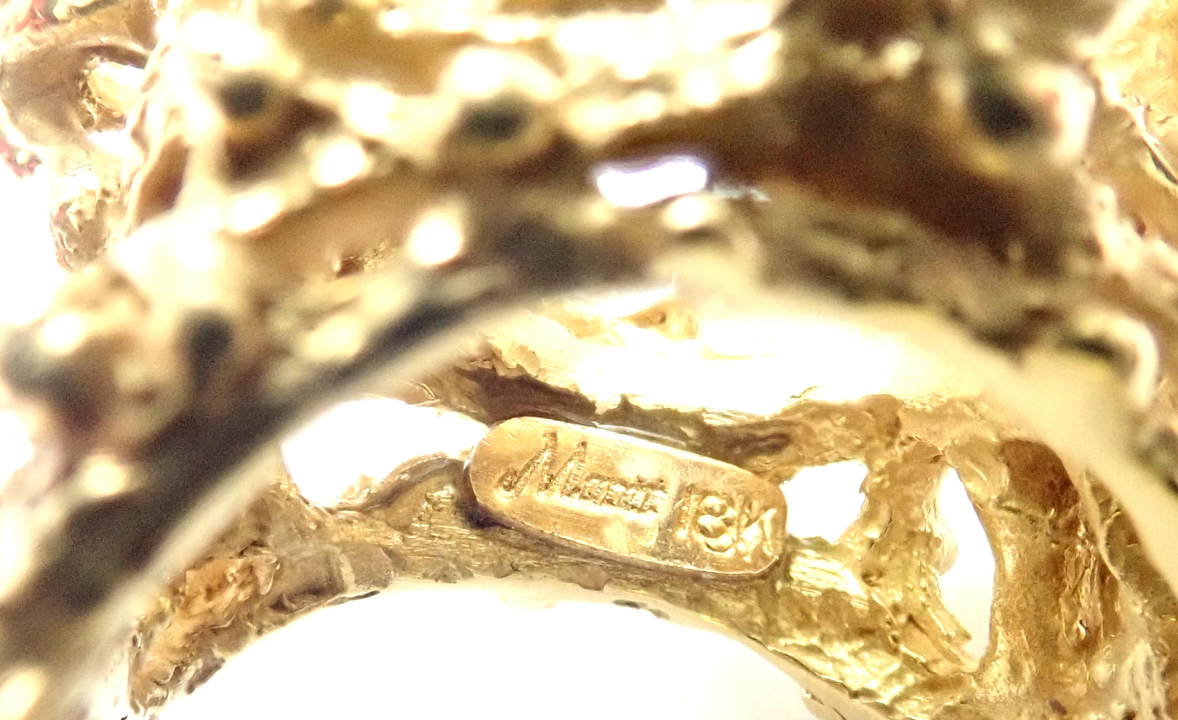 House of Murat Diamante Grande 25 Quilates Aguamarina Anillo Oro Amarillo 1