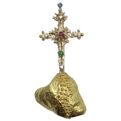 House of Murat Gemstone and Diamond Pin