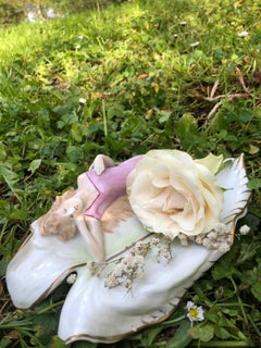 House of Plaue Soap Dish, 'Water Lily with Woman' 'before 1989'