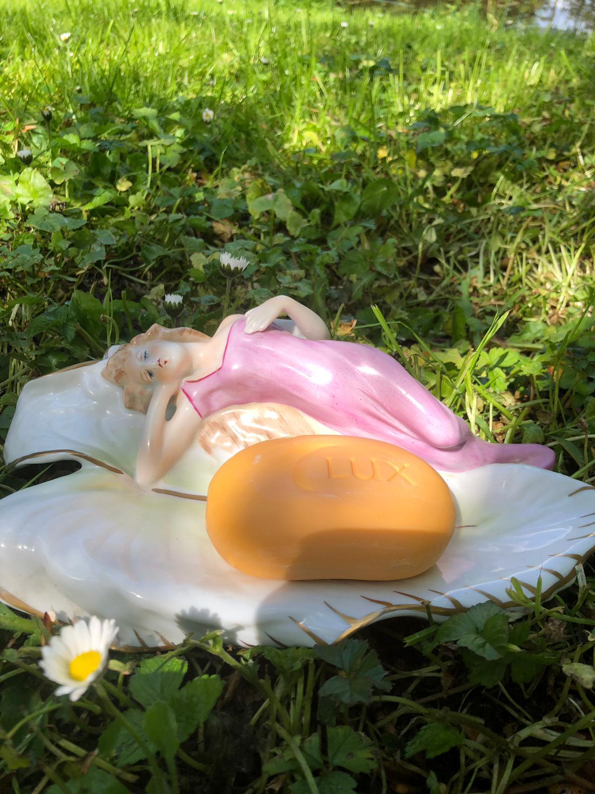 20th Century House of Plaue Soap Dish, 'Water Lily with Woman' 'before 1989' For Sale