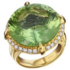 House of RAVN, 18k Gold Green Tourmaline Ring