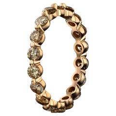 House of RAVN, 18k Rose Gold Arpeggio Brown Diamond Eternity Ring, 1.31ct