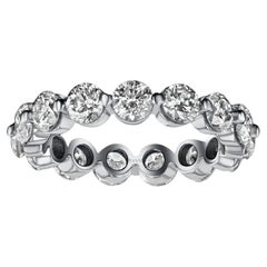 House of RAVN, 18k White Gold, Arpeggio Diamond Eternity Ring with 15 Diamonds