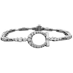 House of RAVN, 18k Gold Hand-carved Diamond Horsebit Bracelet, Equine Collection