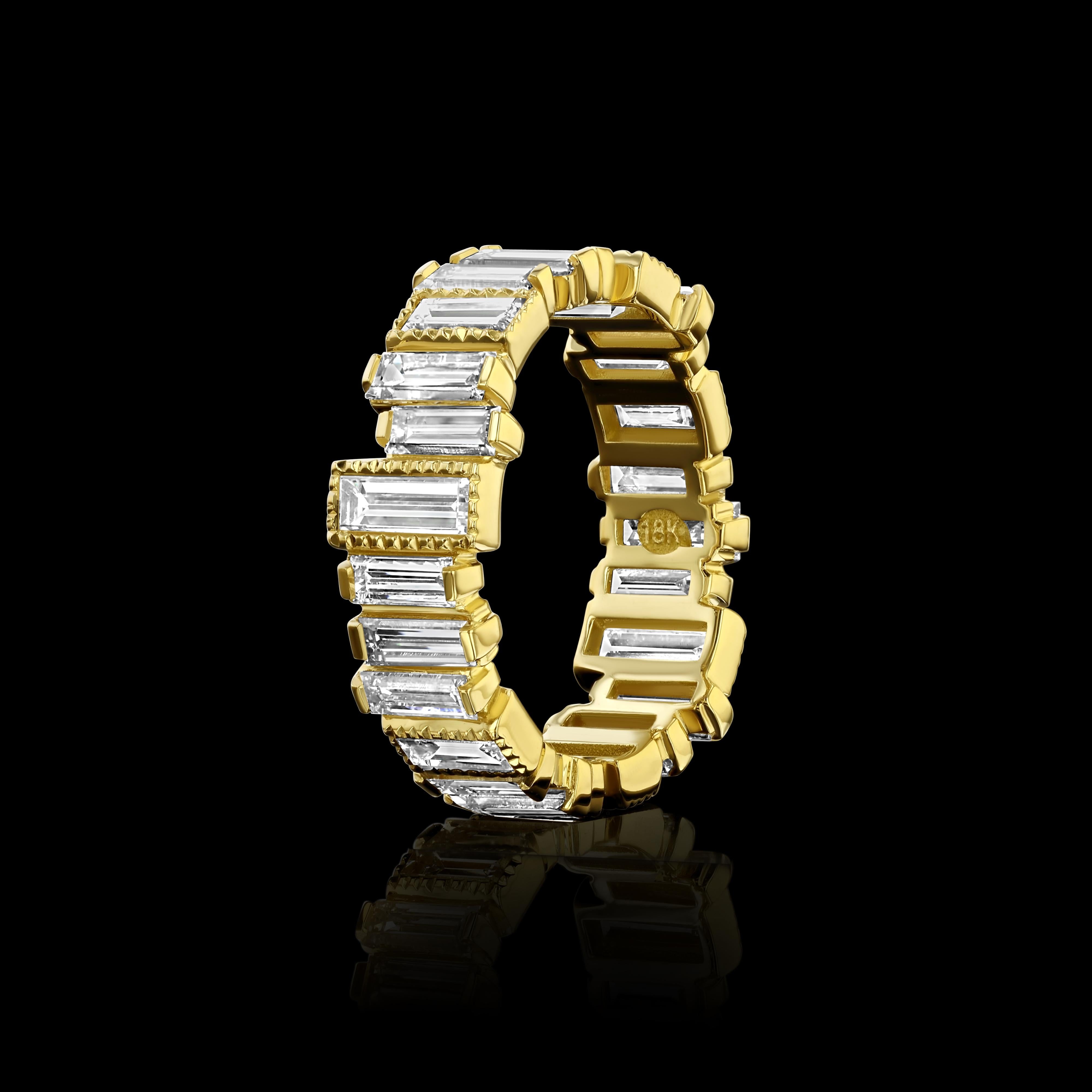 Taglio baguette House of RAVN, Deco Baguette Eternity Band (5.03ct total), Diamond Collection in vendita