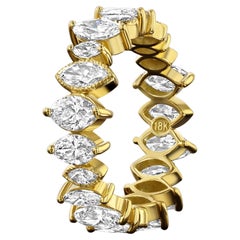 House of RAVN, Deco Marquis Eternity Band (4.02ct total), Diamond Collection
