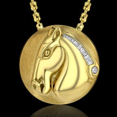 House of RAVN, Equus Medallion, Equine Collection, Baguette Diamond Mane