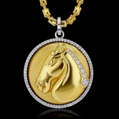 House of RAVN, Equus Medallion with Diamond Halo, Equine Collection
