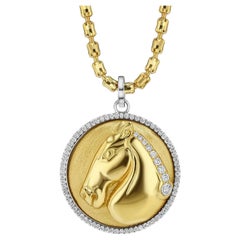 House of RAVN, Equus Medallion with Diamond Halo, Equine Collection