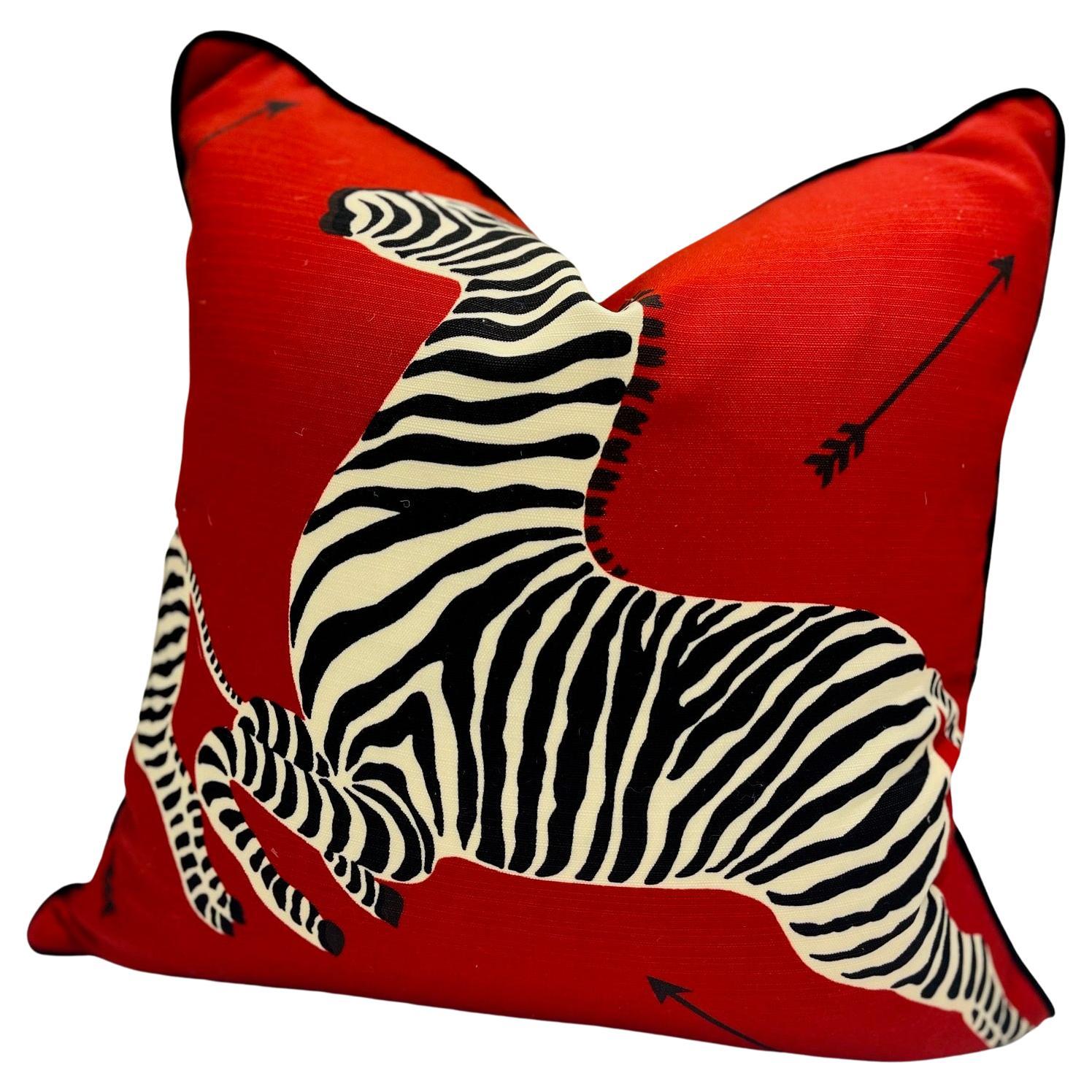 House of Scalamandre Zebras Throw Pillow For Sale