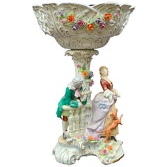 House of Schierholz Plaue Porcelain Flower Box with figures, before 1989